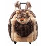 3in1 children trolley, backpack, cuddly toy, wolf Lupus, brown/beige