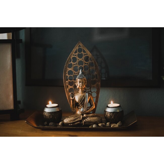 Buddha Set mit Teelichthalter - 14,95 2 € Benera,