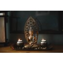 Buddha set with 2 tea light holders l=35cm