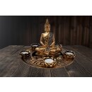 Buddha Set für Teelicht gold