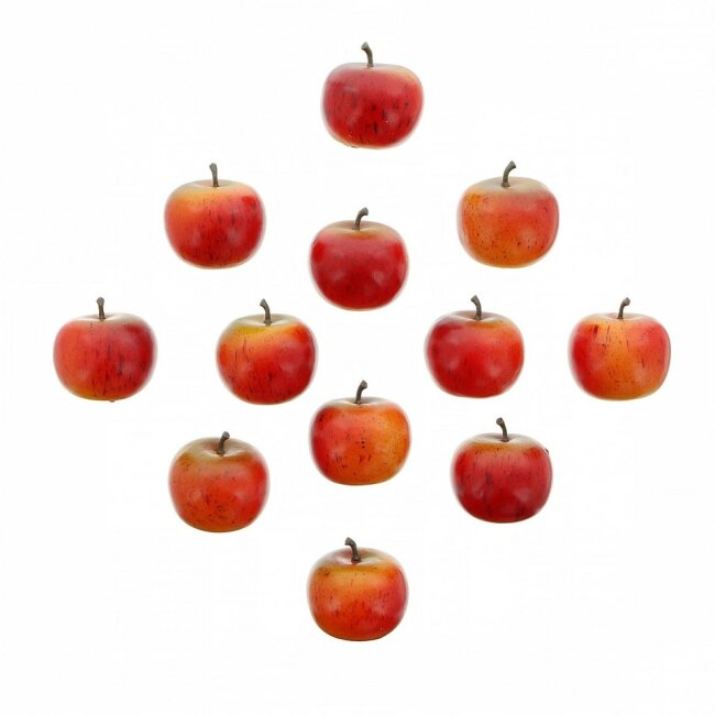 Deko Äpfel aus Kunststoff, 12er € - Benera, cm Ø Set, rot 9,95 5