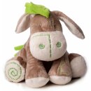 Knuffel ezel Pauli bruin-groen 13 cm