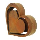 Dekorativt hjerte "rust look" 23 x 21 x 5 cm