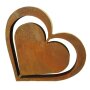 Dekorativt hjerte "rust look" 23 x 21 x 5 cm
