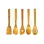 Kitchen tools set, 6 parts, helper set, wood, kitchen utensils