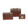 Schatkist set van hout, set van 3, ca. 16 x 12 x12 cm