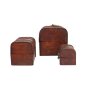 Schatkist set van hout, set van 3, ca. 16 x 12 x12 cm