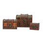 Schatkist set van hout, set van 3, ca. 16 x 12 x12 cm