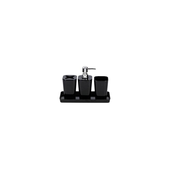 Set de salle de bain 4 pcs. noir