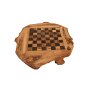 Chessboard olive wood hand carved approx 36 x 36 CM