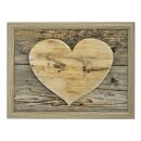 Kneeling tray wood heart, about 43 x 33 cm