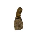 Panneau de bienvenue suricate sur tronc darbre 22 cm