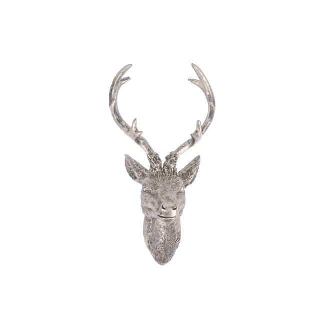 Hjortegevir i sølv, ca. 20 x 12 x 30 cm