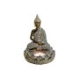 Kleiner Buddha auf Lotusblüte mit Teelichthalter, ca. 15 cm