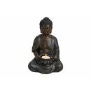 Tealight holder Buddha brown, about 23 cm