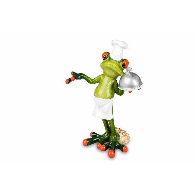 Drôle de grenouille cuisinière, env. 13 cm