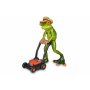 Frog with lawn mower