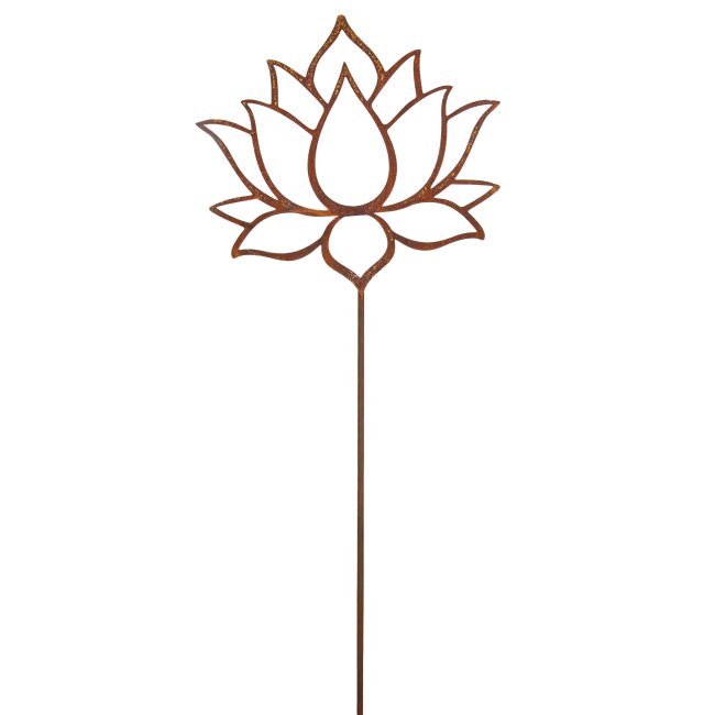 Lotus garden plug, ca. 34 x 37 cm, rod ca. 130 cm