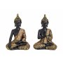 Bouddha noir/or, env. 21 cm - mains sur les genoux