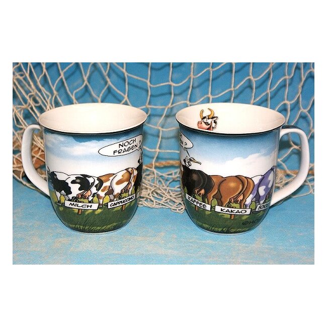 Hösti Mugs Tasses à café 5 vaches, set de 2 pièces Maritim