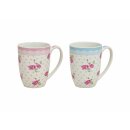 Becher-Set Rose aus Porzellan, 2er Set