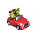 Couple de grenouilles en voiture, env. 14 x 10 cm