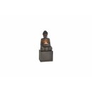 Theelichthouder Boeddha zwart, ca. 12 x 30 x 9 cm