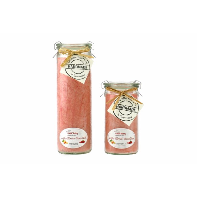 Candle Factory Bougie Parfumée "Pêcher blanc - Fleur de rose" Jumbo