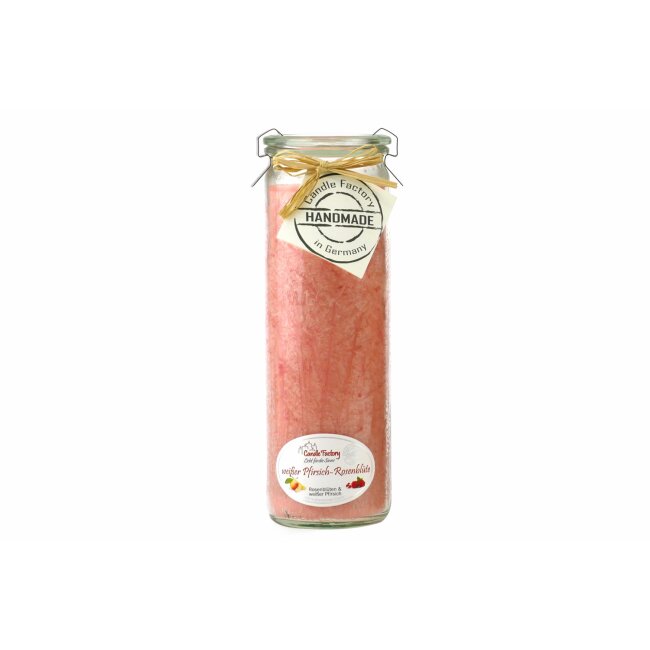 Candle Factory scented candle Big-Jumbo "White Peach Rose Blossom", pastel pink