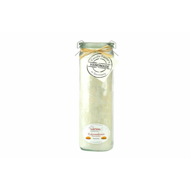 Candle Factory Bougie parfumée Big-Jumbo "Macaron coco", beige sable