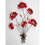 Wall branch "Poppy red", about 66 cm