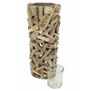 Wind light column "driftwood", small incl....