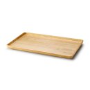 Tray rectangular, rubber tree, approx. 53 x 32 x 3 cm