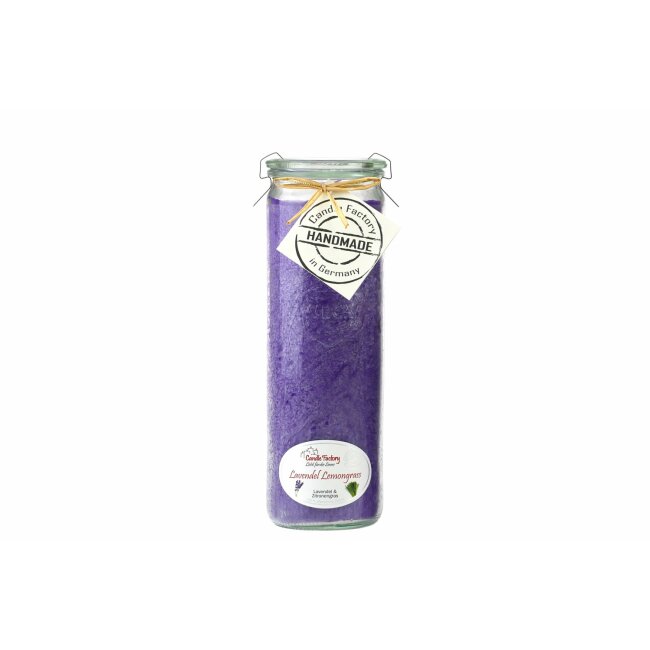 Candle Factory Bougie parfumée Big-Jumbo "Lavande-Lemongrass", violet