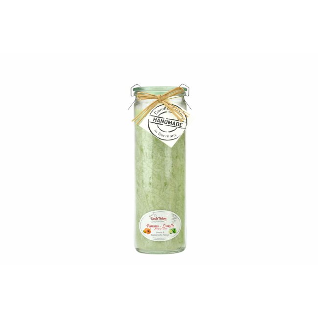 Candle Factory Bougie parfumée Big-Jumbo "Papaye-Lime", vert citron