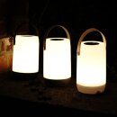 LED-lanterne med touch, hvid/sort, ca. 11,5 x 19 cm