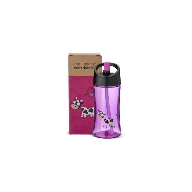 Bouteille deau - enfants, env. 0,35 l, violet - vache