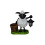 Mouton Molly avec pot de fleurs et lanterne, env. 45 x 45 cm