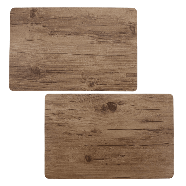 Place mat "wood look", set of 2, each approx. 45 x 30 cm