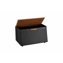 Bread box, black, approx. 35.5 x 17 x 20 cm