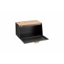 Bread box, black, approx. 35.5 x 17 x 20 cm