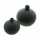 Vase Noir | Set of 2 | Ø 11x11 cm | Ø 16x16 cm