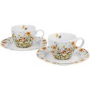 Espresso cups and saucers 110 ml set of 2 WILD BIRD