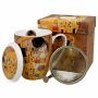 Tea cup with strainer and lid The Kiss 380 ml