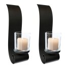 Wall candle holder set of 2 w. glass candle holder...