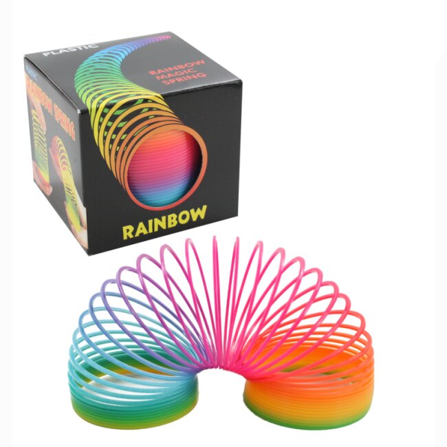 Spiral rainbow spiral in box