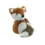 Doorstop small fox with fluffy tail, red brown fox made of polyester