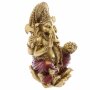 Goud en rood Ganesh standbeeld 16 cm