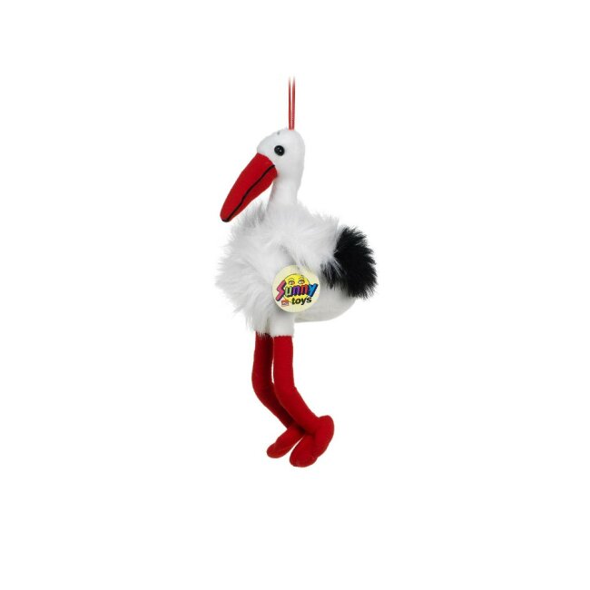 Plush toy cuddly toy - stork with hanger