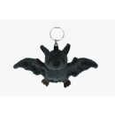 Cute plush key ring, black polyester bat with metal key ring